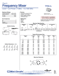 Datasheet TFM-2+ manufacturer Mini-Circuits